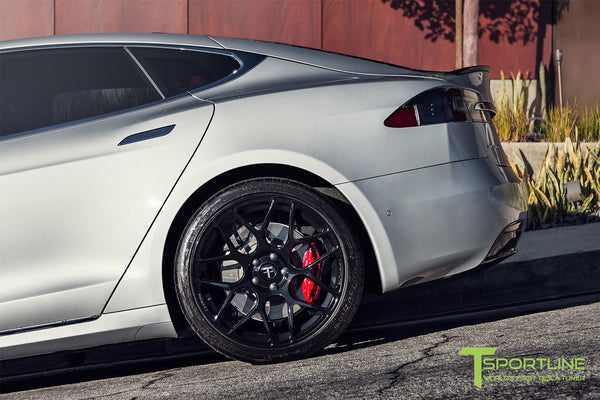 Silver Tesla Model S 2 0 Custom Ferrari Rosso Interior