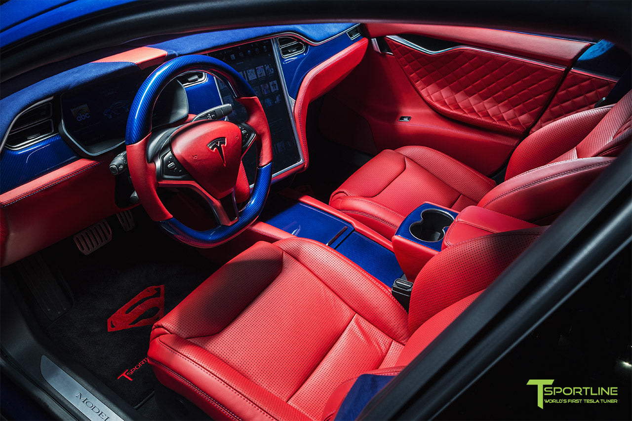 Custom Bentley Red Model S 2 0 Interior Gloss Blue Carbon