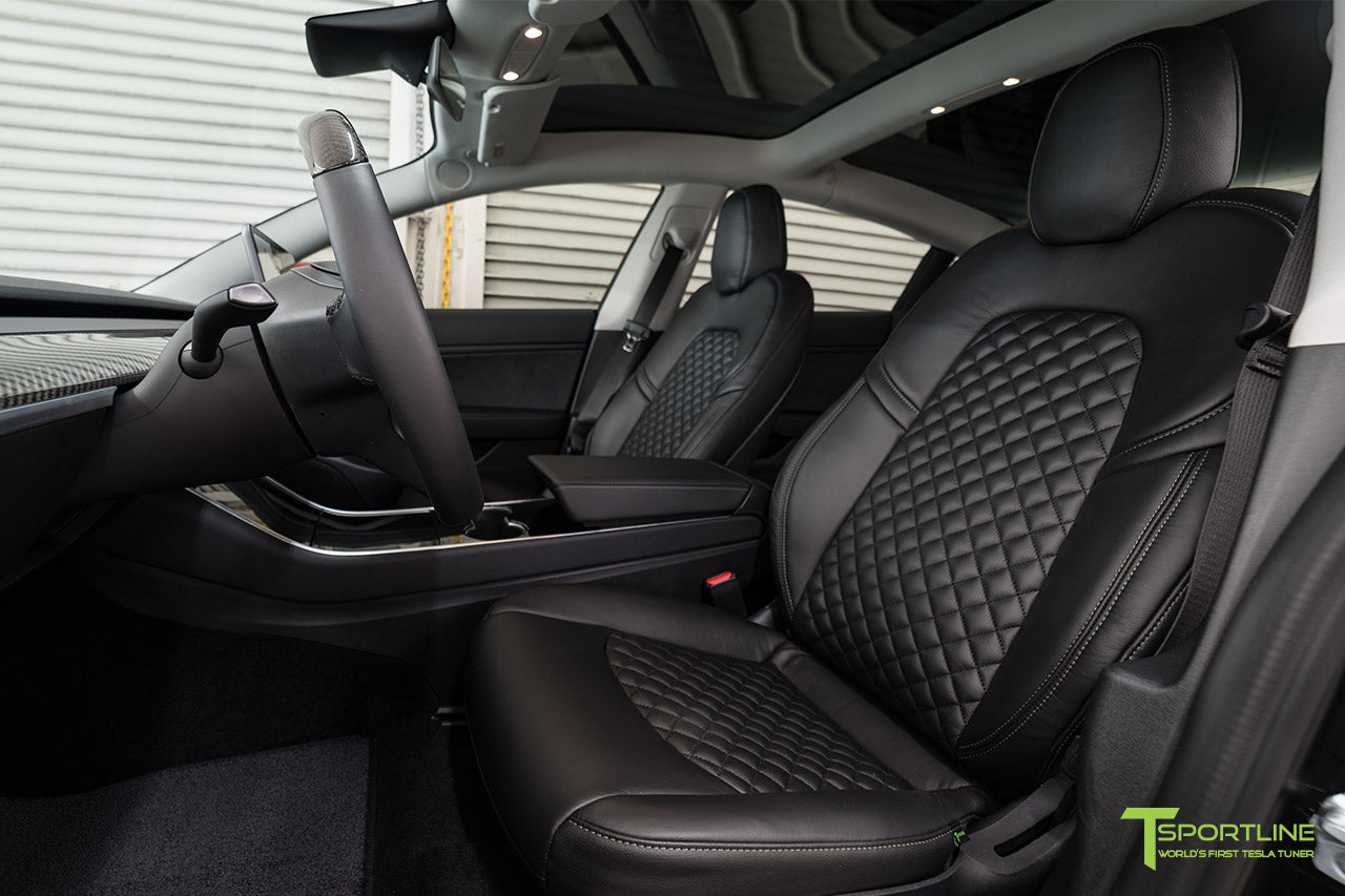 Tesla Model 3 Seat Upgrade Interior Kit In Signature Diamond