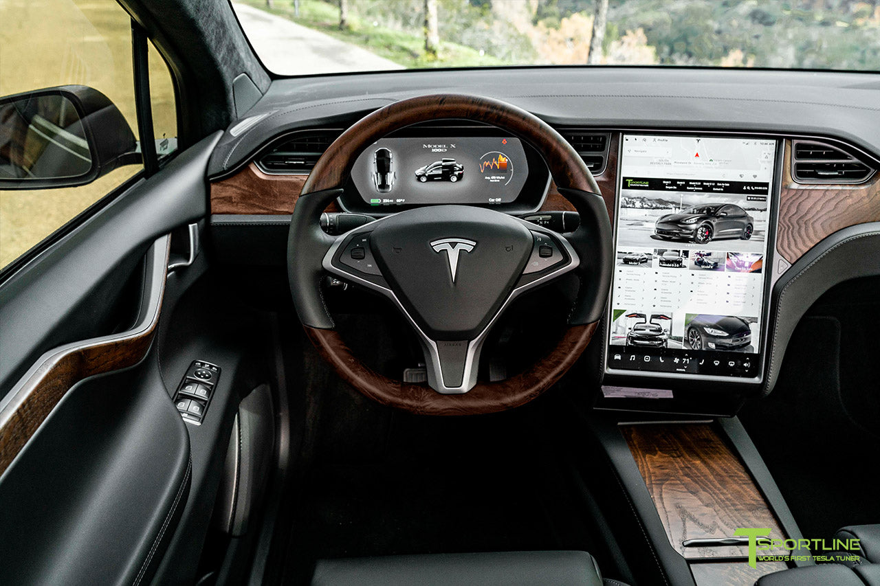 Satin Black Tesla Model X Black Interior Tsportline Com