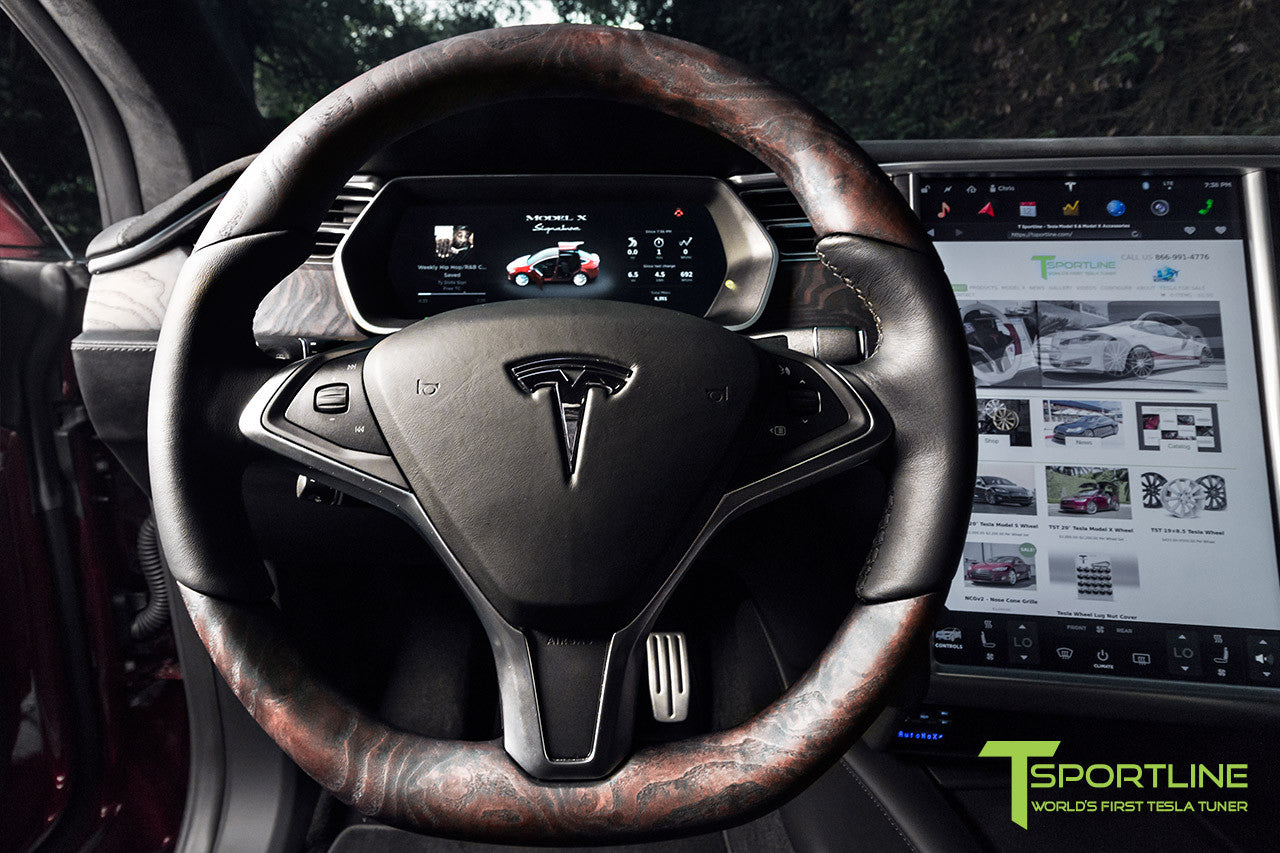 Signature Red Tesla Model X Black Interior Tsportline