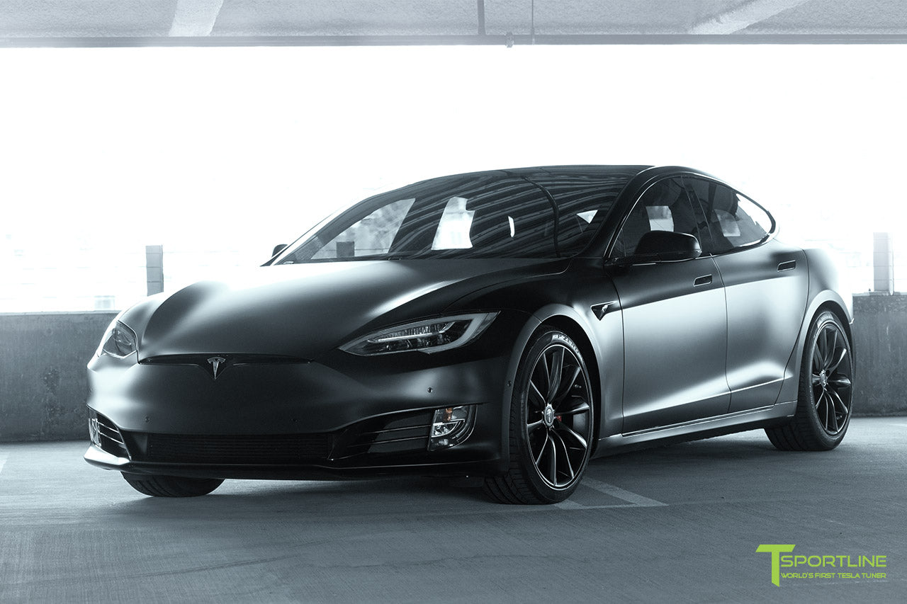 Tesla Model S Black Di Forza Bm12 Savini Wheels Ptap