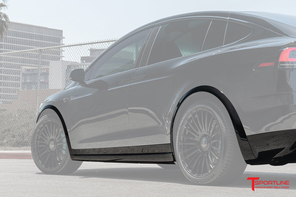 Black Tesla Model X P100D Painted Plastic Panels