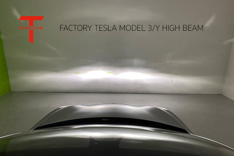 Stock Tesla High Beam Projection