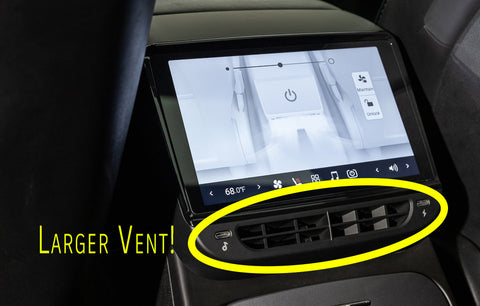 Rear Entertainment & Climate Control Display For Tesla Model 3/Y (Dual  Vents & Phone Mirroring) 