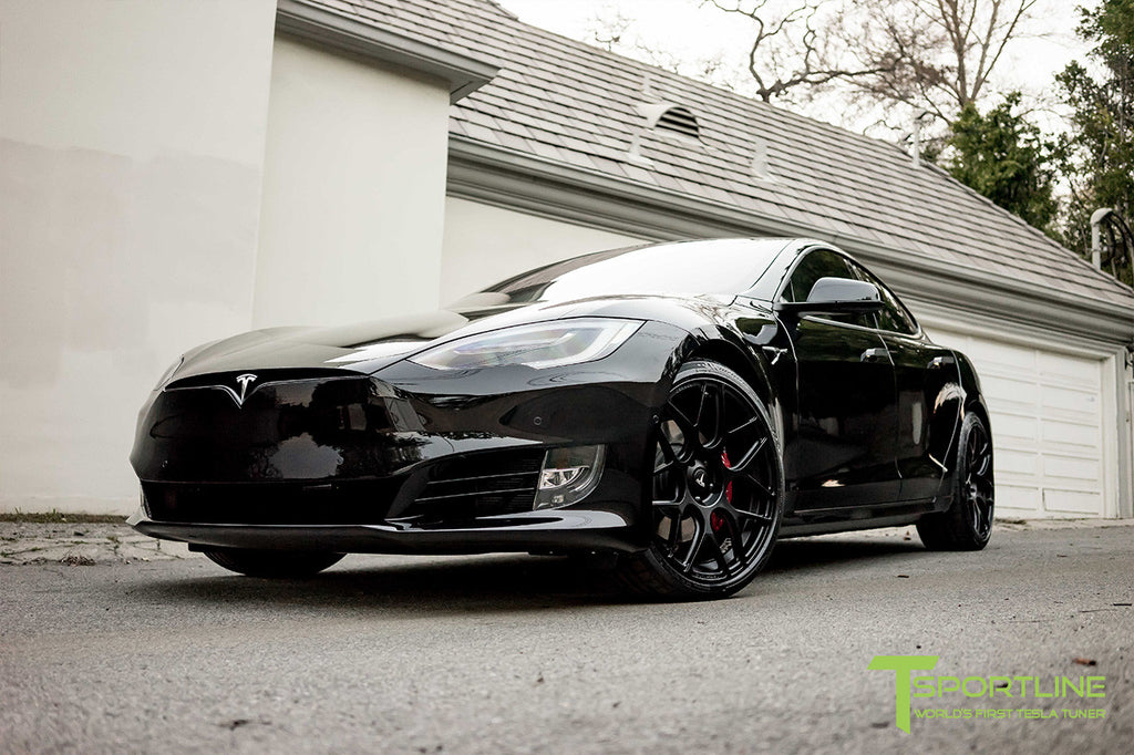 Tesla Model S and X Chrome Delete Satin Black