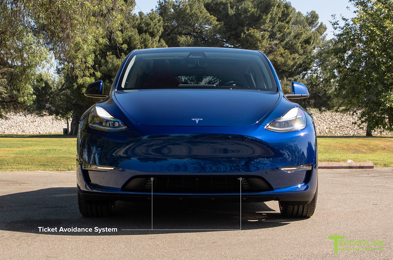 tesla model y exterior front sensors