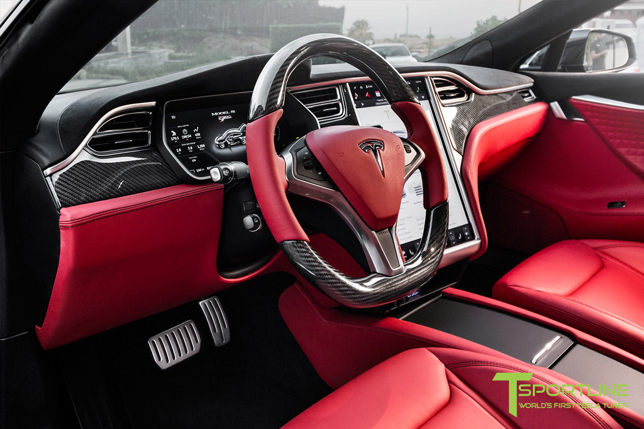 tesla model s carbon fiber interior