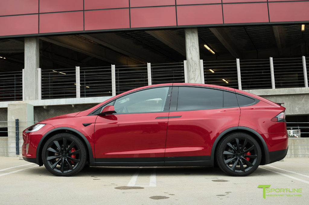 Red Multi-Coat Model X with 3M Satin Black Chrome Delete: 