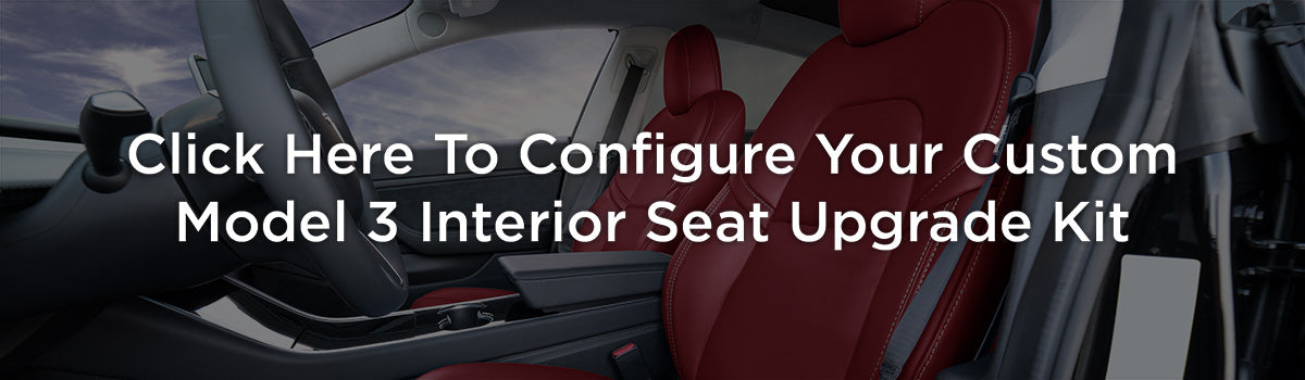 Tesla Model 3 Custom Design Upholstery Interior Seat Upgrade Kit