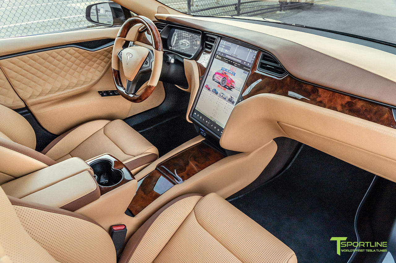 Tesla Model S Bentley Saddle and Ferrari Tan Interior
