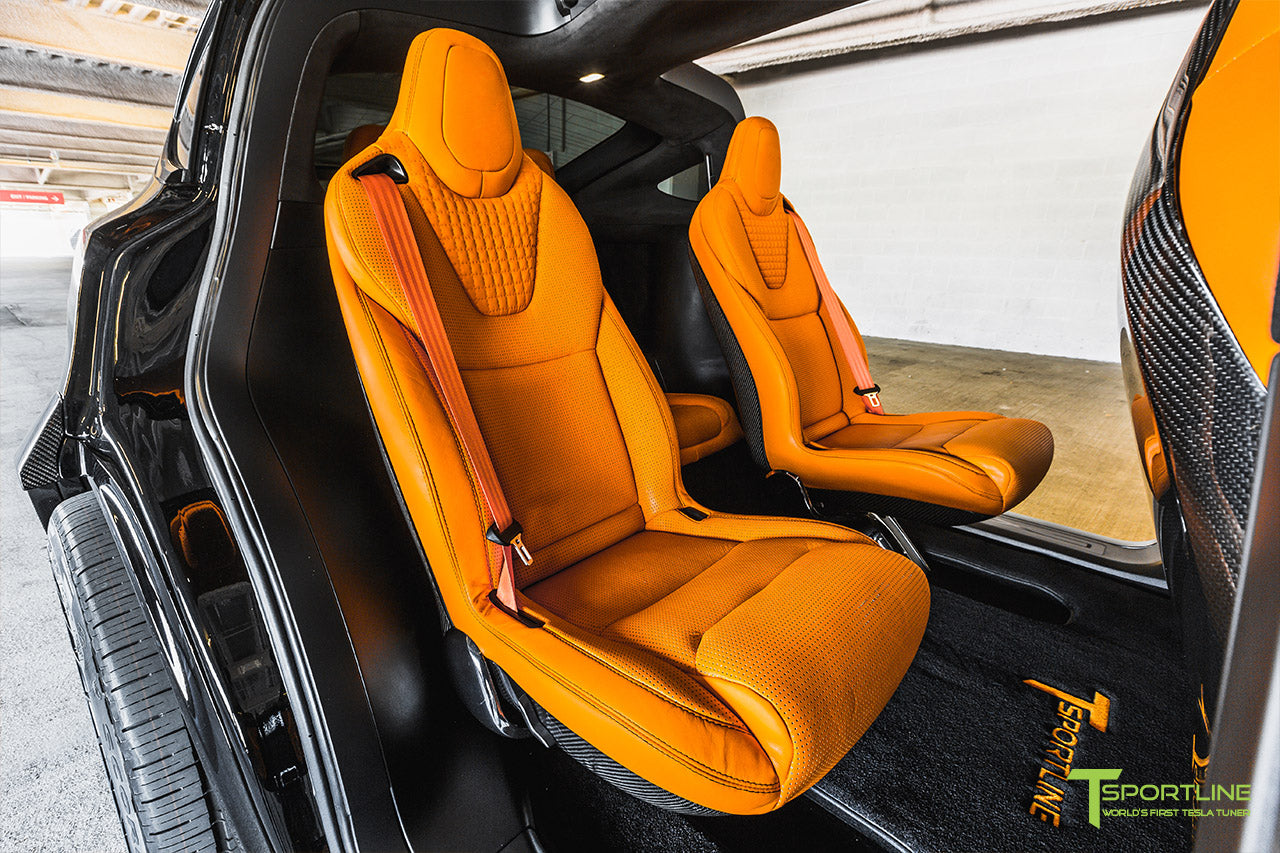 T Largo #7: Tesla Model X P100D Wide Body Package with Custom Lamborghini Orange Leather Interior