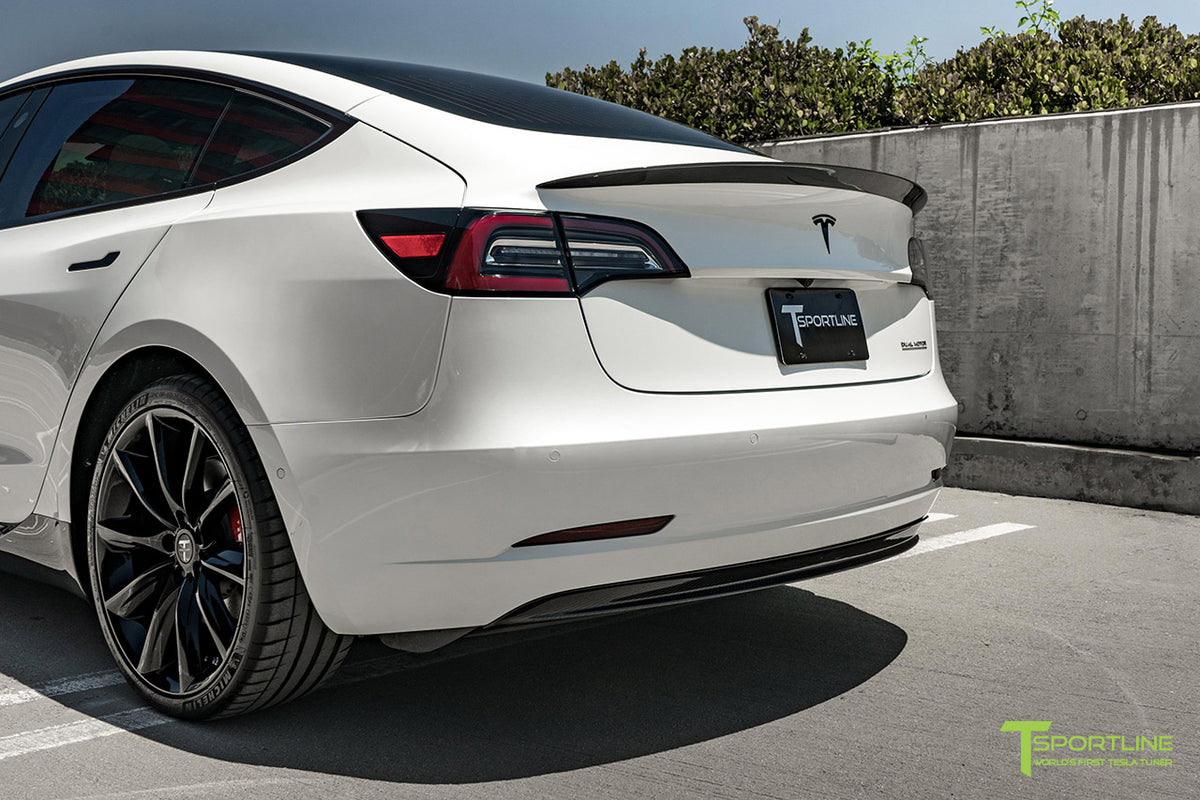 Tesla Model 3 Carbon Fiber Rear Diffuser T Sportline Tesla Model S