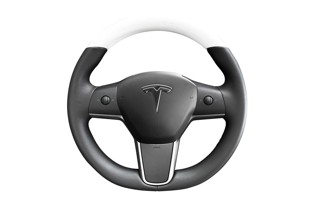Tesla Model 3/Y Premium White Steering Wheel - T Sportline ...