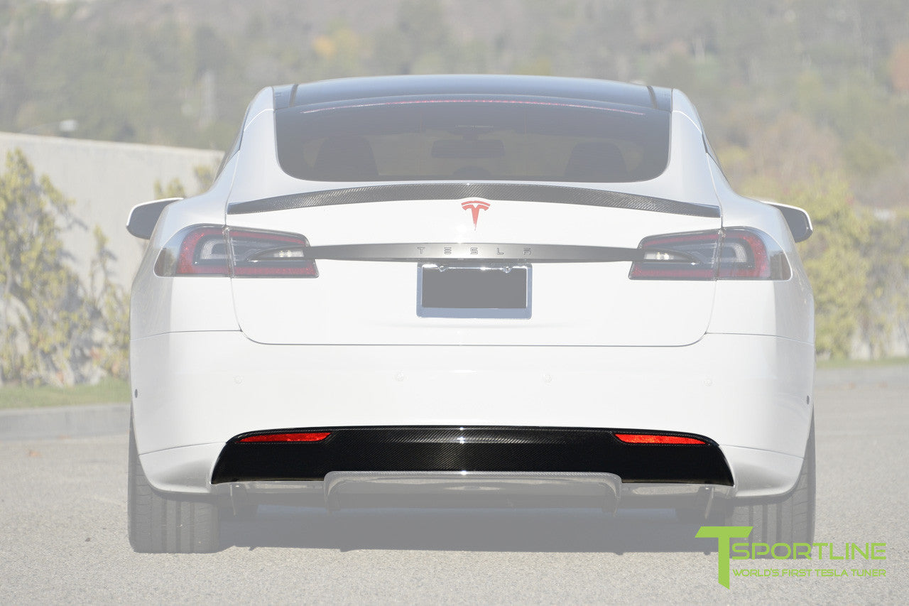 Tesla Model S 10 Carbon Fiber Rear Diffuser Tsportline