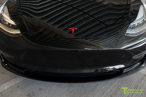 Tesla Model 3 - Matte Black with Carbon Fiber Chrome Delete