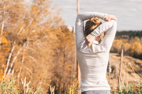 woman stretching