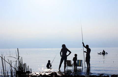 family fishing