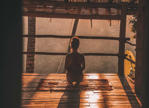 person meditating