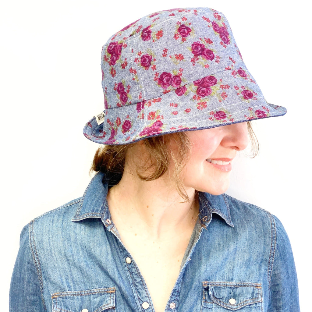 Women's Summer Hat, Bucket Hat, Wide Brim Sun Hat, Garden Hat