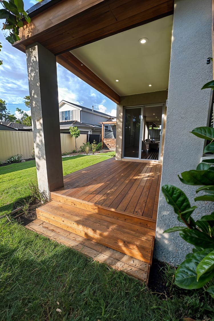 minimalistic patio deck