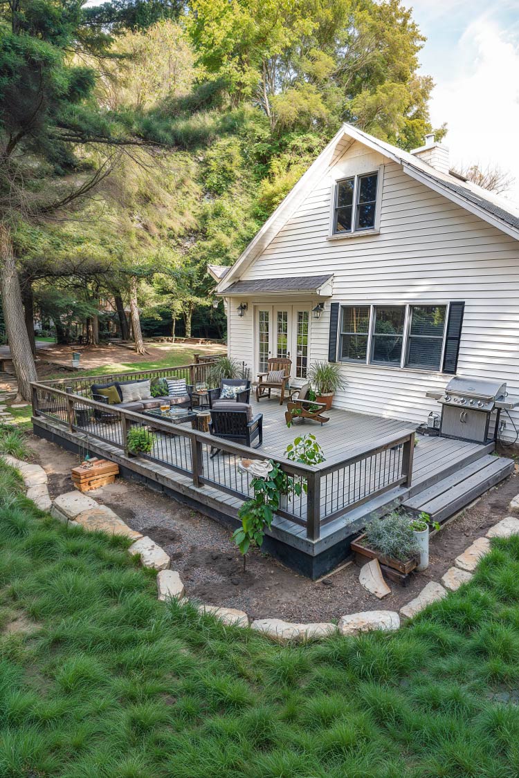 patio deck in traditional home
