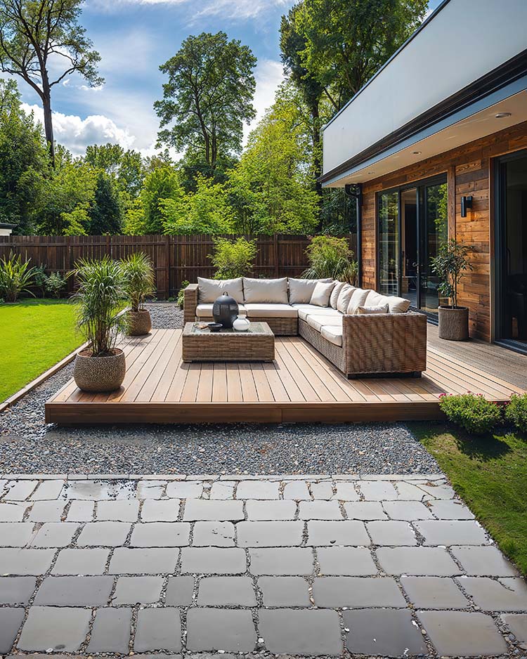 modern patio deck