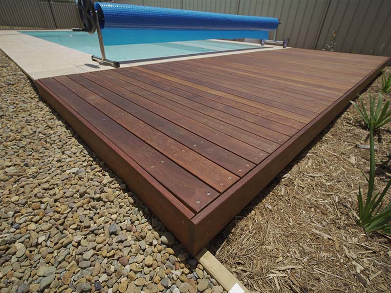 merbau wood pool deck