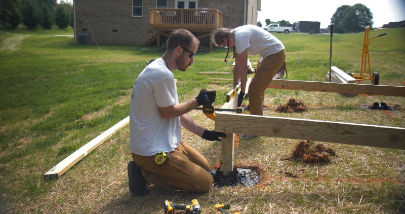 shed subframe layout joist using TuffBlock