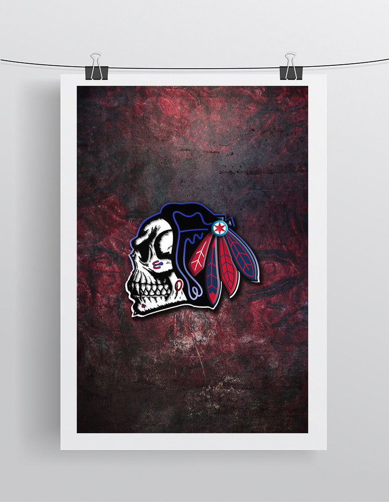 blackhawks skull