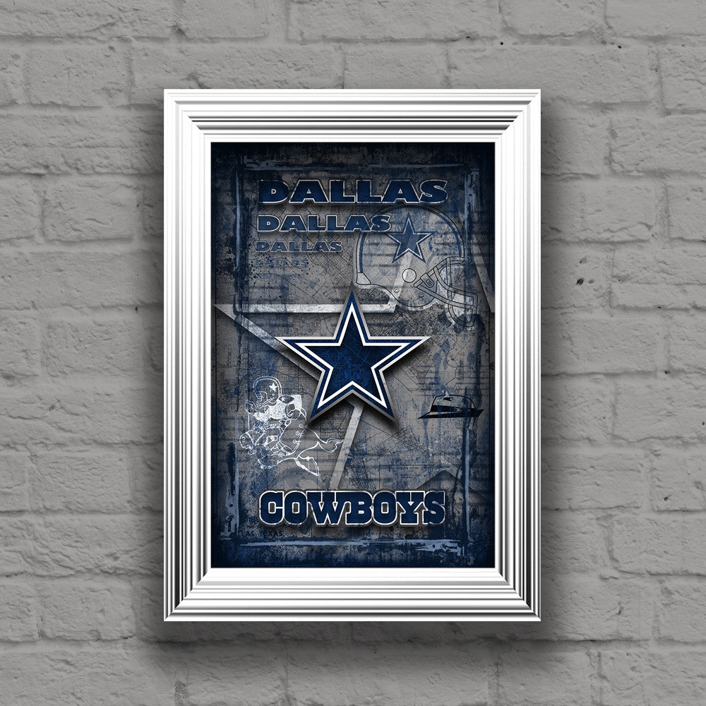 Dak Prescott Power Profile Dallas Cowboys Premium NFL Poster Print - –  Sports Poster Warehouse