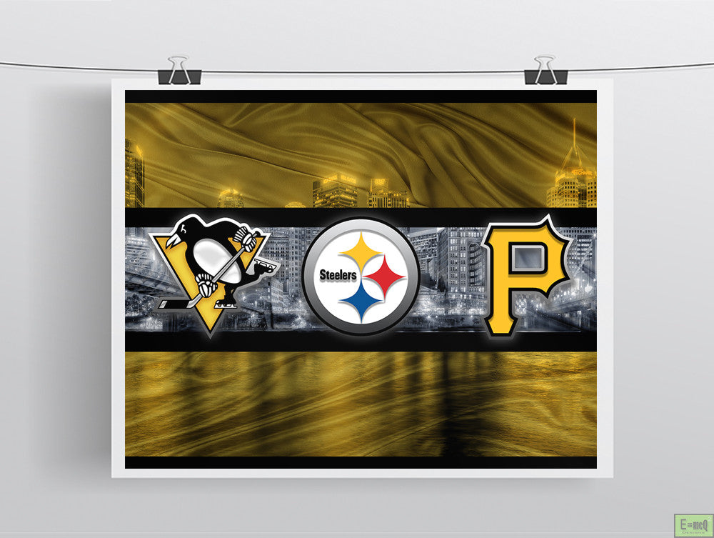 Pittsburgh Sports Teams Poster, Pittsburgh Steelers, Pittsburgh Pirate ...