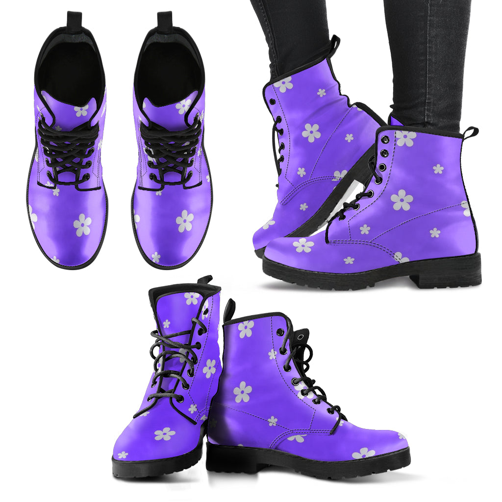 womens purple combat boots