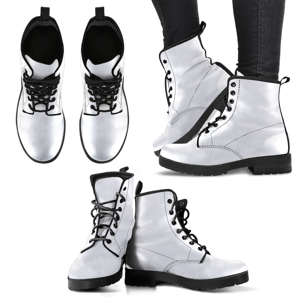 white combat boots for women