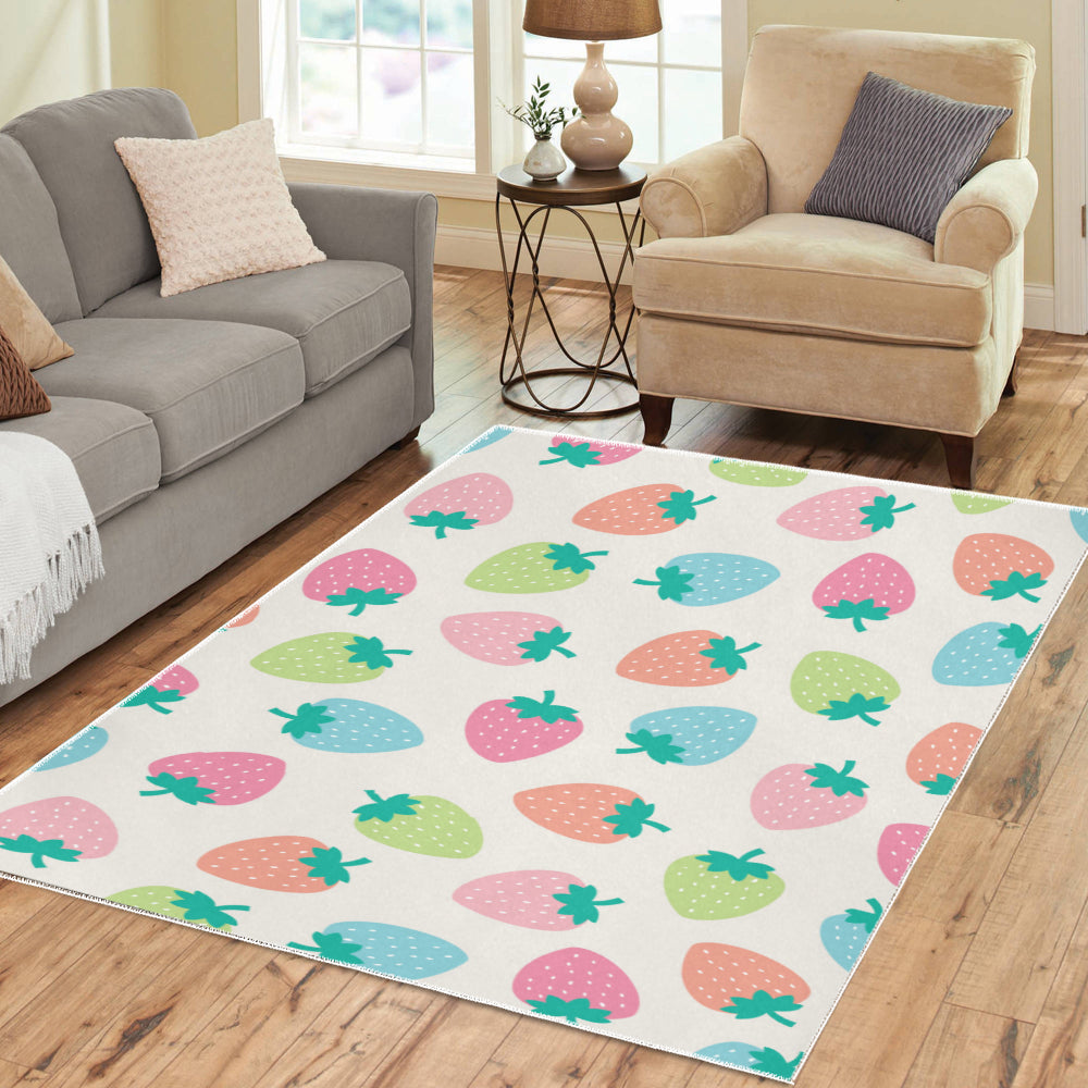 Strawberry Area Rug uscoolprint