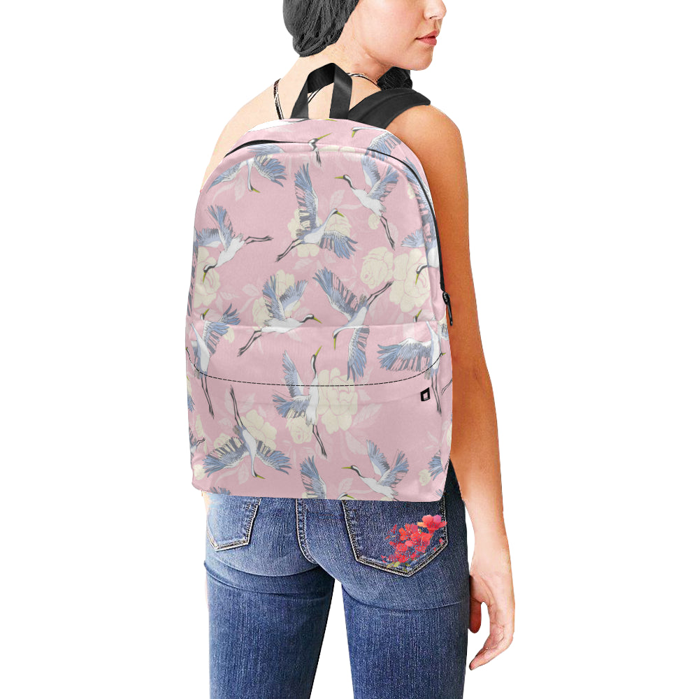 Japanese Red-crowned Crane Backpack Unisex Classic – uscoolprint