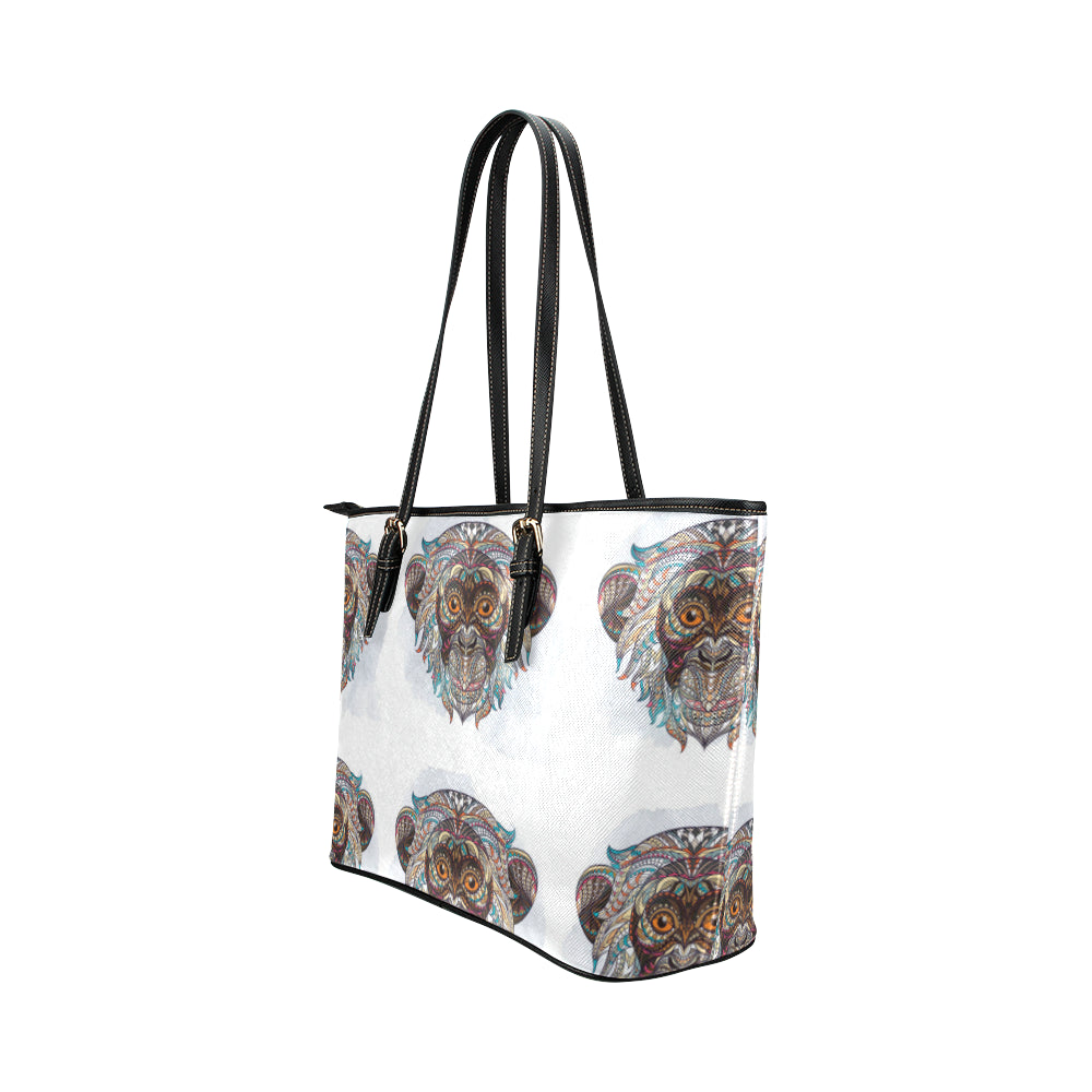 Monkey Leather Tote Bag – uscoolprint