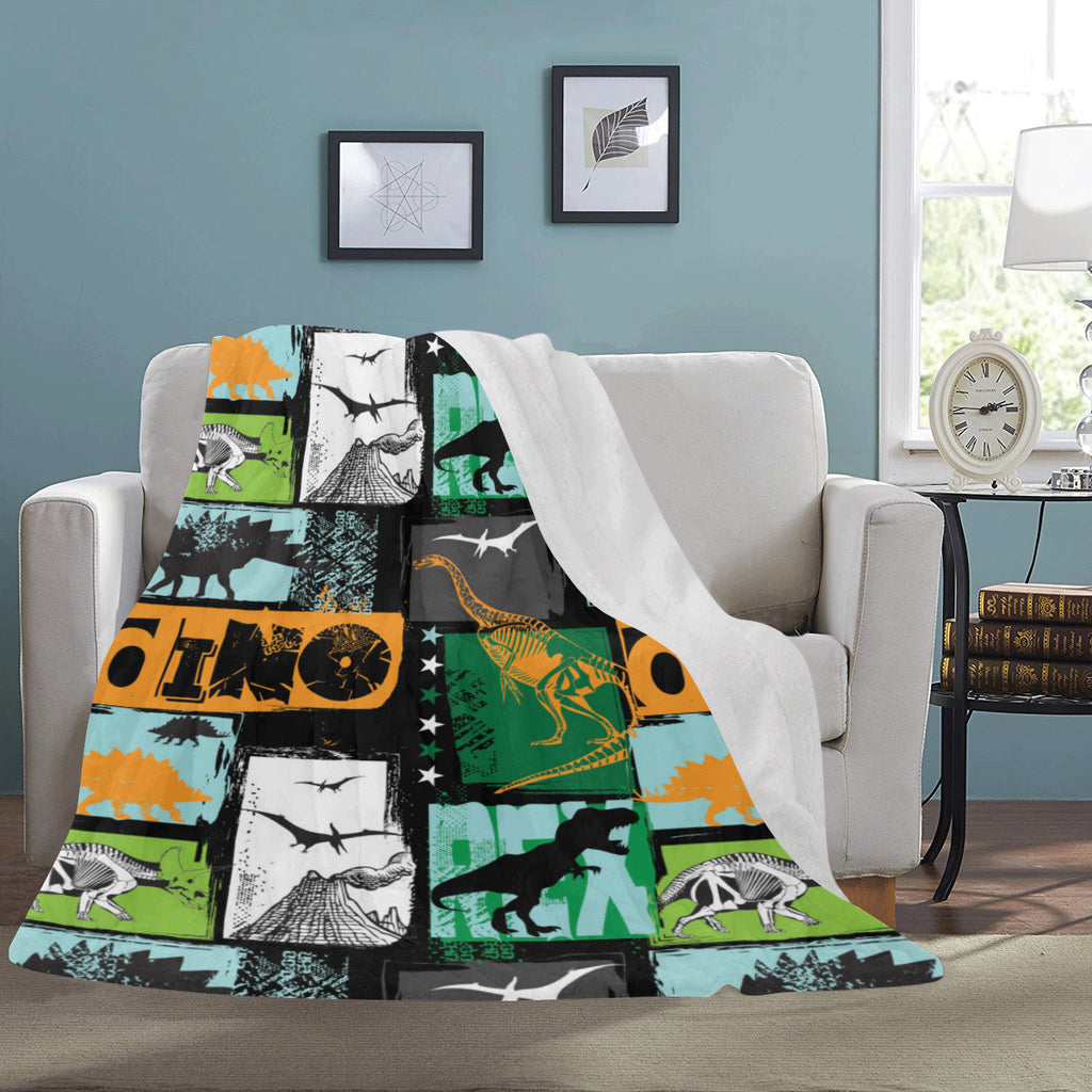 Dinosaur Fleece Blanket - uscoolprint