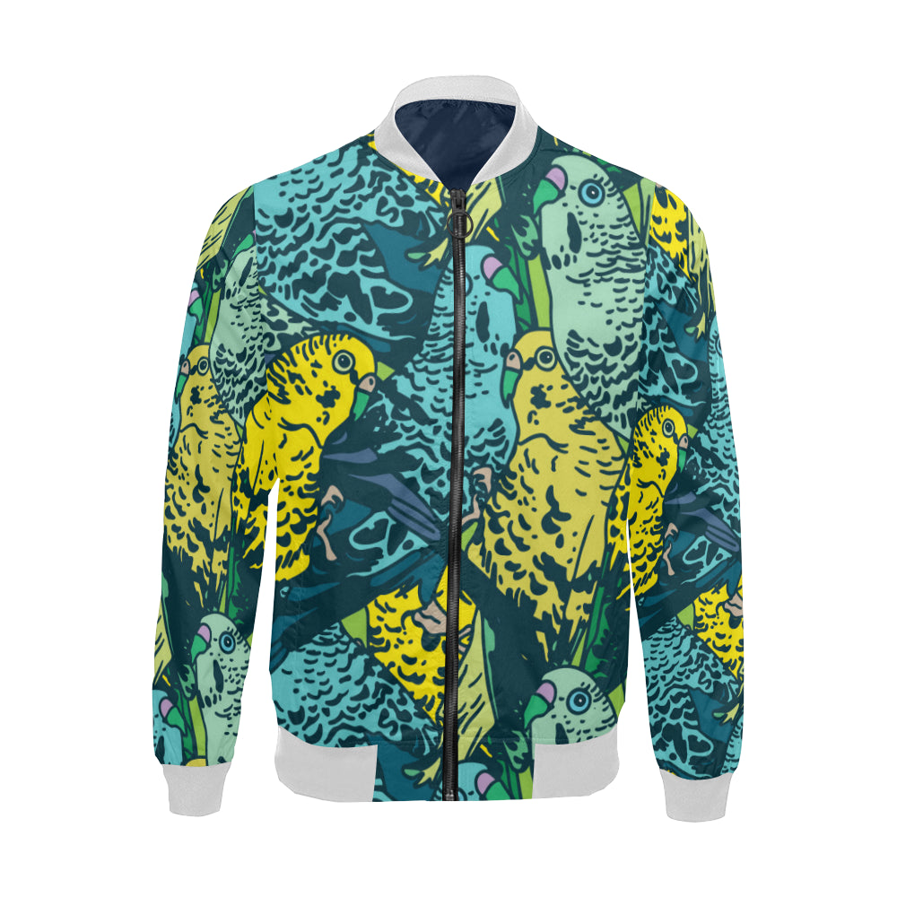 Budgie Bird Budgerigar Bomber Jacket for Men – uscoolprint