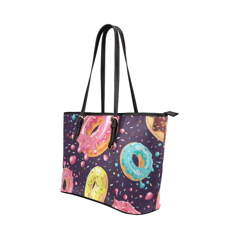 Doughnut Leather Tote Bag – uscoolprint