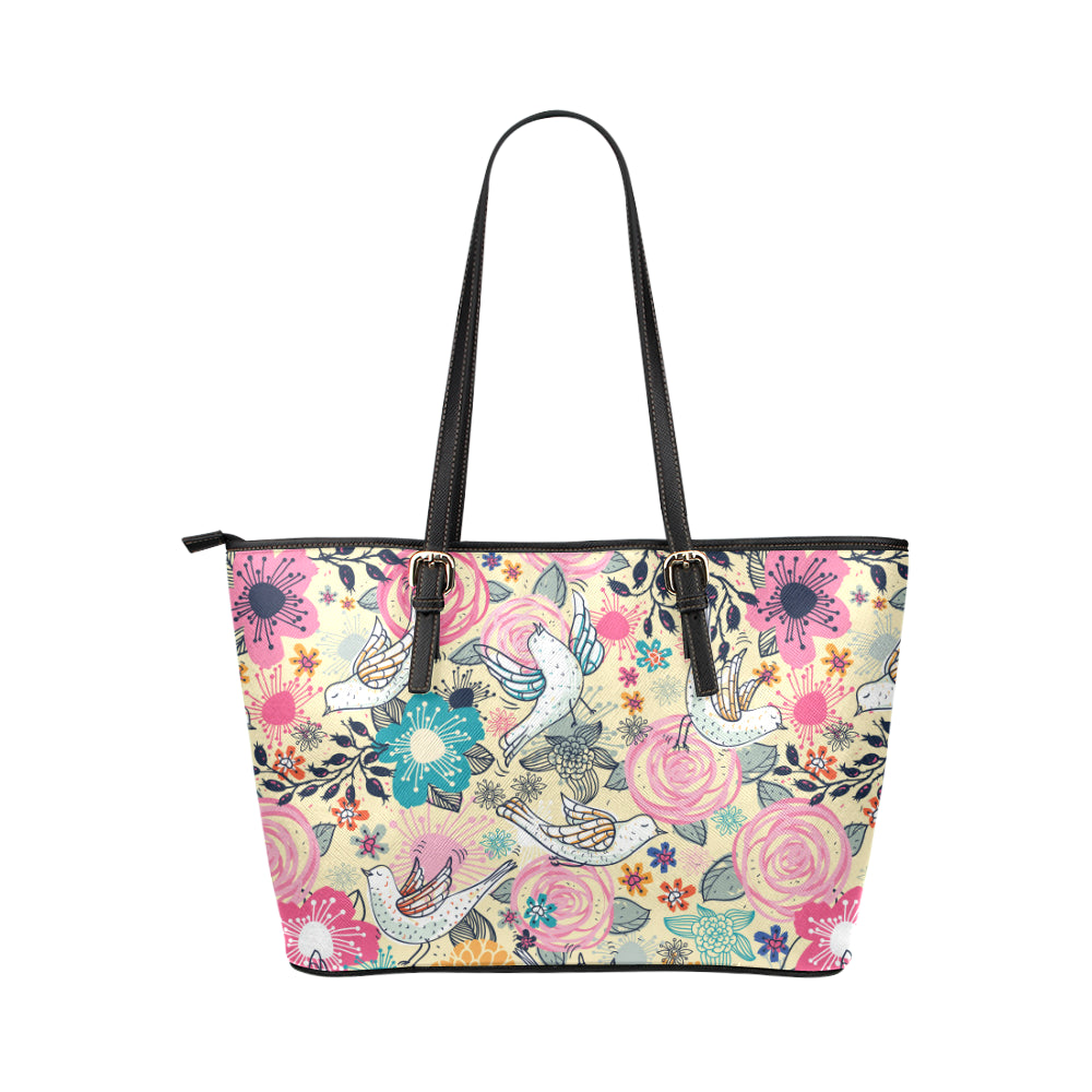 Dove Bird Leather Tote Bag – uscoolprint