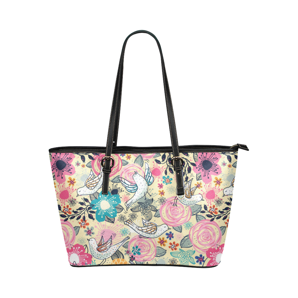 Dove Bird Leather Tote Bag – uscoolprint