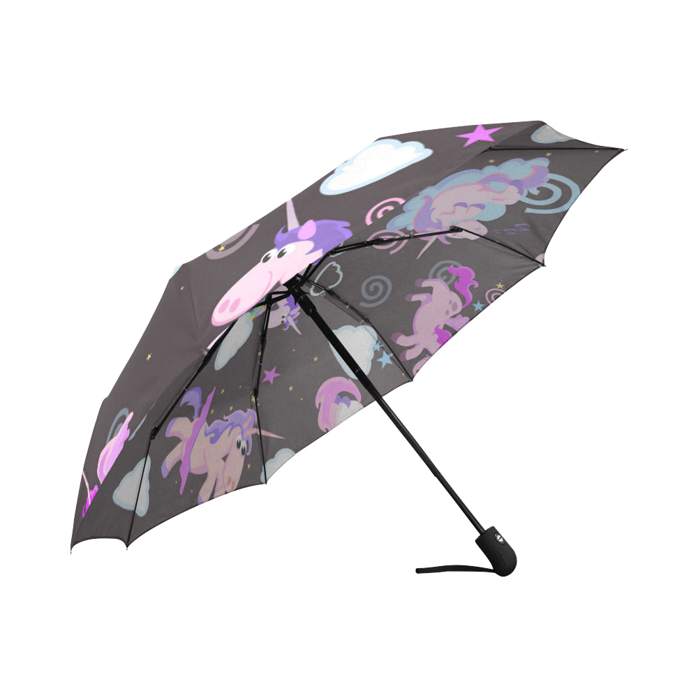 Magic Unicorn Flying On Rainbow Auto Foldable Umbrella – uscoolprint