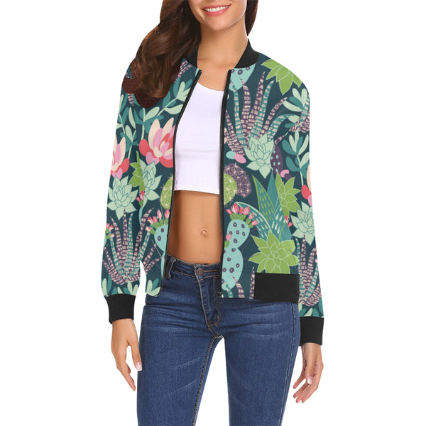 Cactus Bomber Jacket for Women – uscoolprint