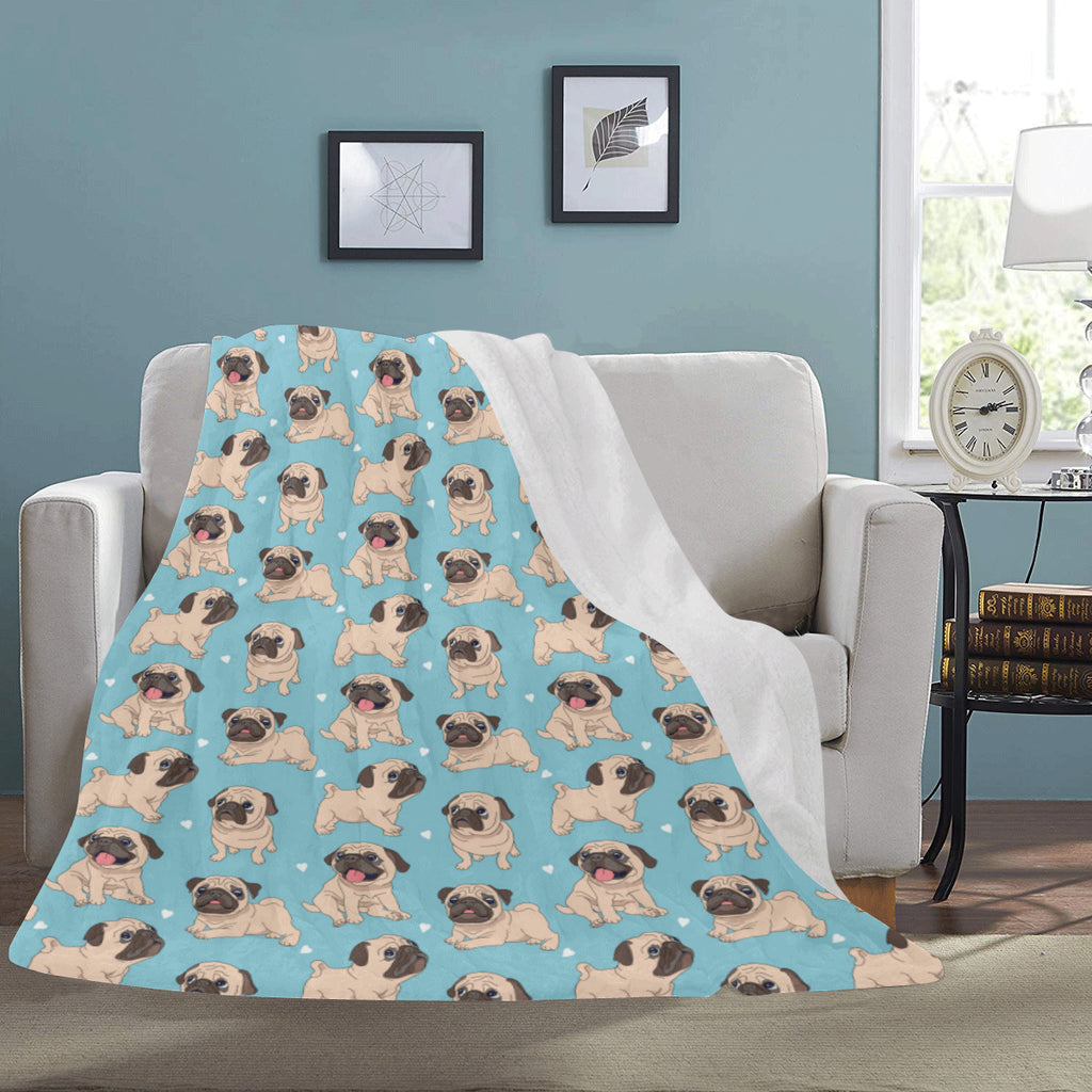 Pug Fleece Blanket – uscoolprint
