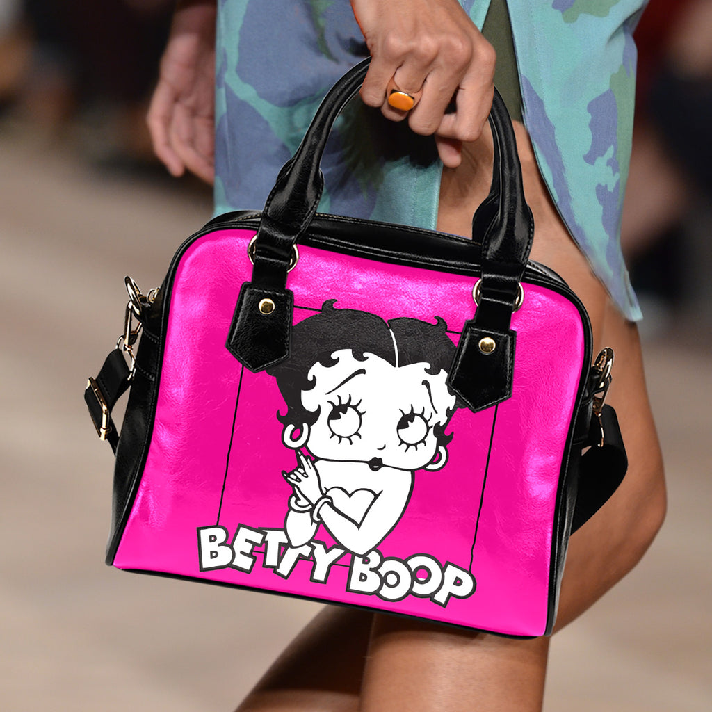 betty boop black handbag with rhinestones