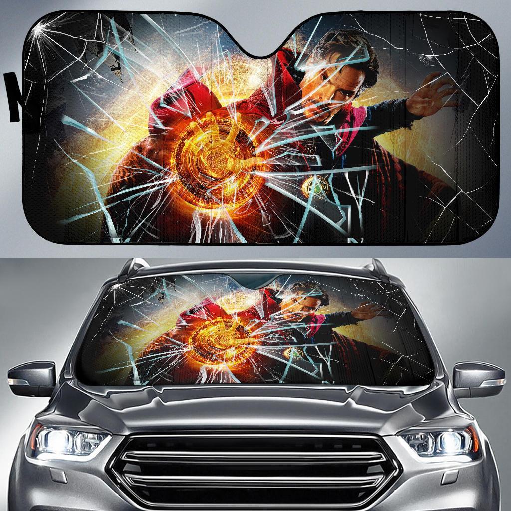 Doctor Strange Car Auto Sun Shade Broken Windshield Funny – uscoolprint