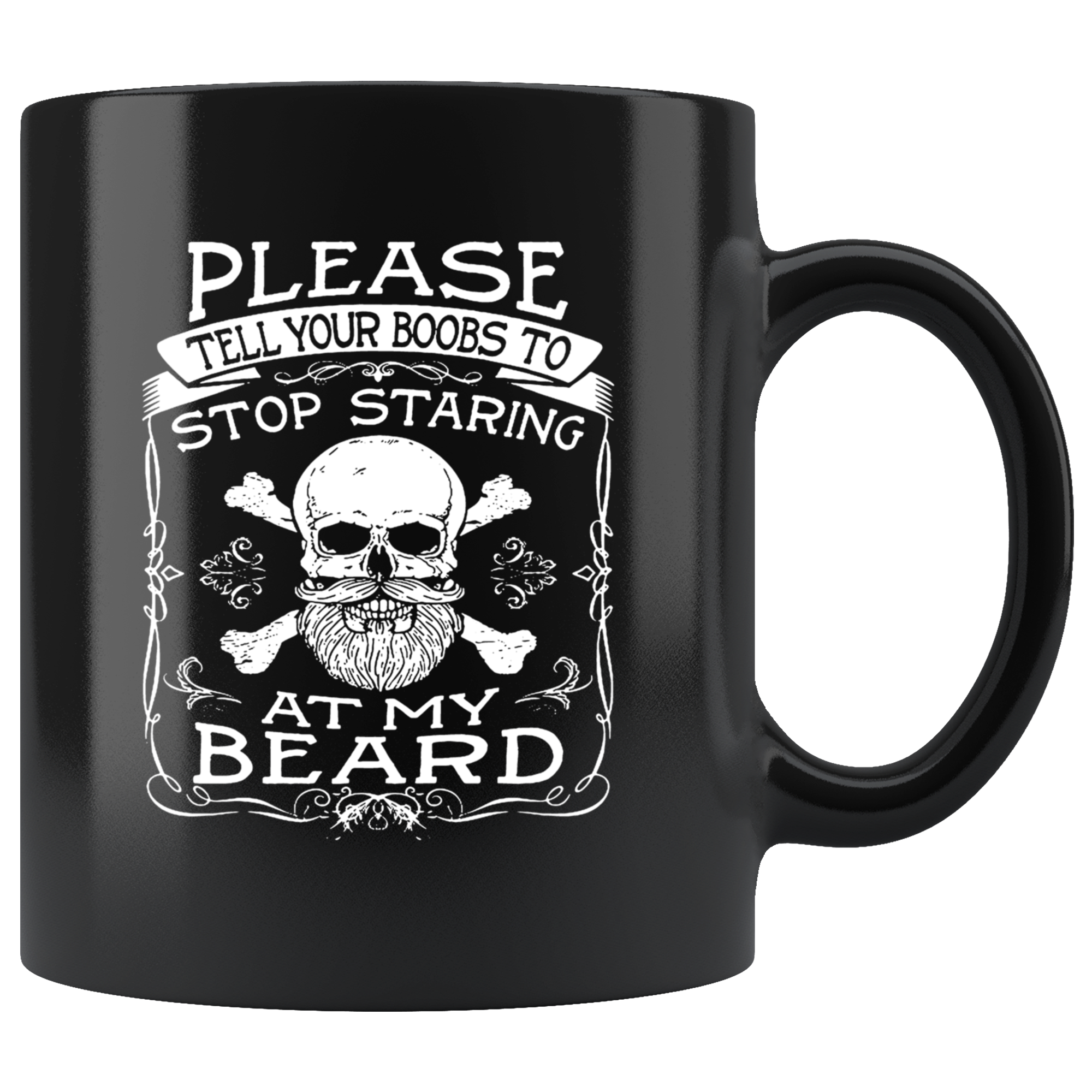 Funny Beard Black Ceramic Coffee Mug Quotes Cup Sayings Uscoolprint 6647
