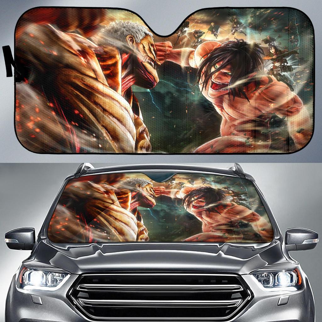 Attack On Titans Auto Sun Shade Windshield – uscoolprint