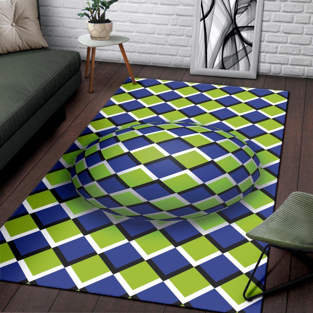 Sphere Circle Optical Illusion Area Rug - uscoolprint